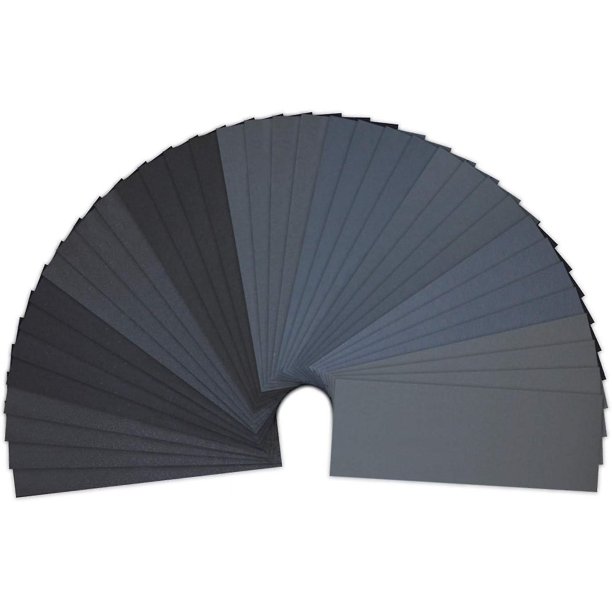 Paquete de 36 papeles de lija Lanhu 23 x 9,3 cm 400/600/800/1000/1200/1500/2000/2500/3000 LIUYMXG