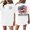 White, variant on American Flag Blouse Women Patriotic 250th Anniversary Short Sleeve Crew Neck Tops 1776-2026 Stars and Stripes Casual Tunics S