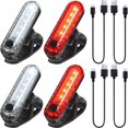 thumbnail image 1 of Bike Lights USB Rechargeable Bike Light 4 Pack Bicycle Light Red, 1 of 4