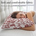 thumbnail image 5 of Farmhouse Red Pillow Covers King, Vintage Flower Leaf Botanical Plant Soft Brushed Microfiber Breathable Throw Pillow Covers, Pillowcase with Zipper for Couch Sofa Bedroom Living Room 20"x36", 5 of 9