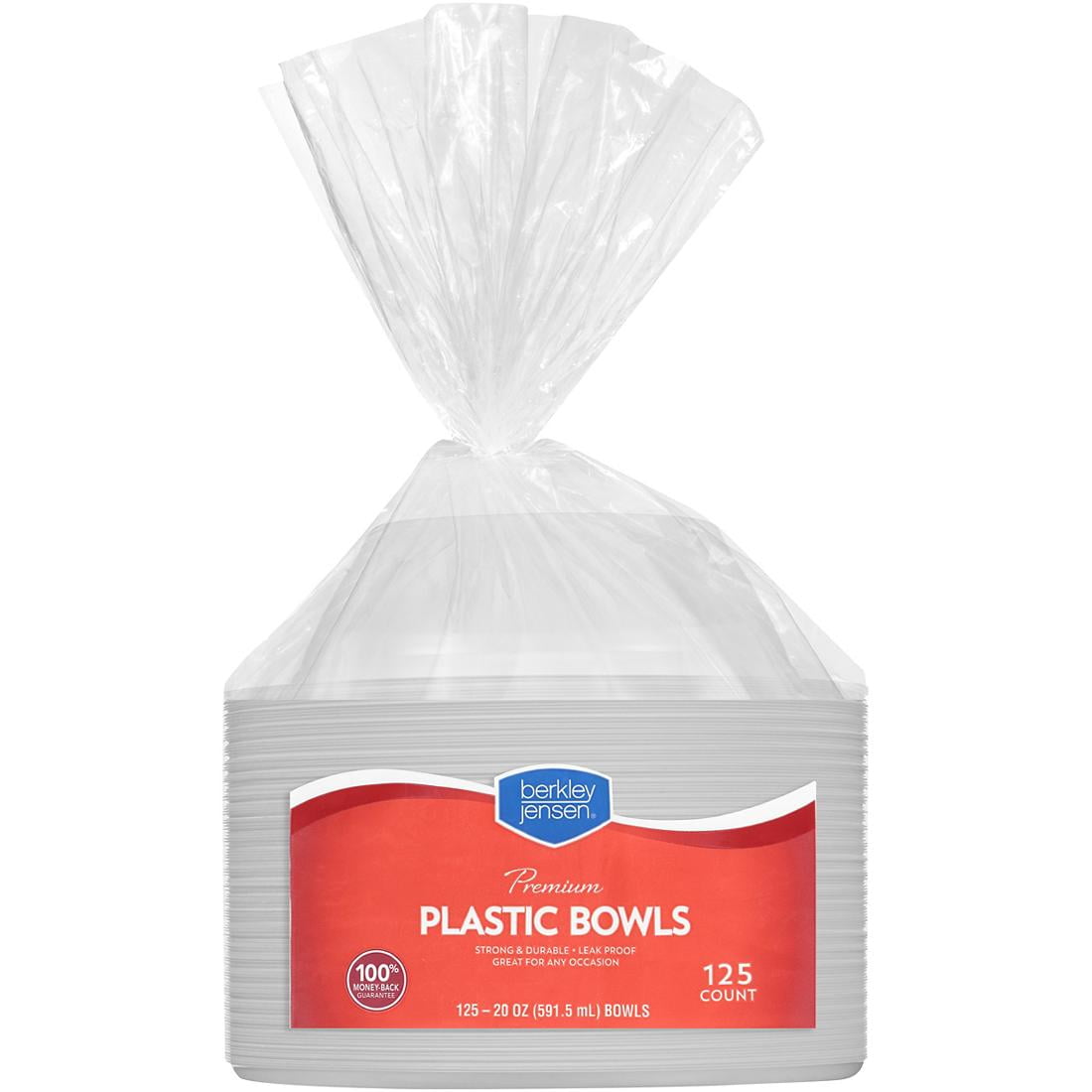 Berkley Jensen 20 oz. White Plastic Bowls, 125 ct