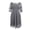 Gray, variant on Plus Size Elegant Lace Dress, Women's Three-Quarter Sleeve Solid Color V-Neck Casual Wear for Weddings Events Cocktail Parties and Special Occasions,Beige 2XL