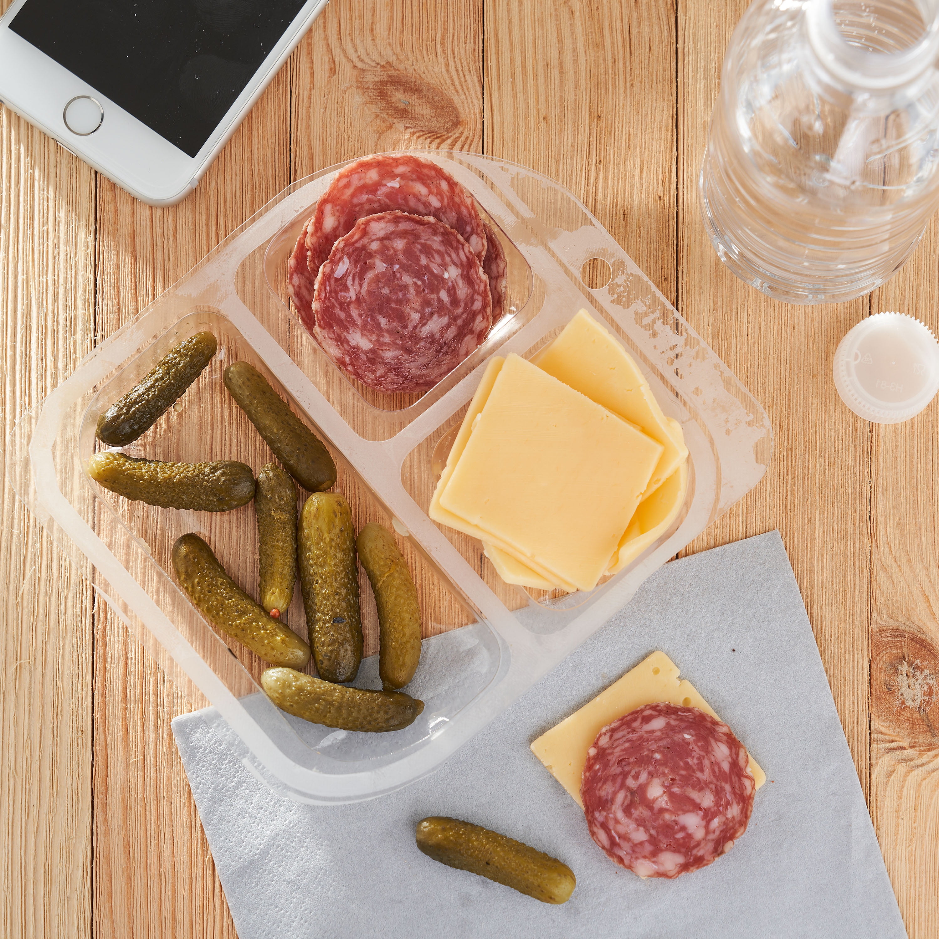 Marketside Snack Pack Sopressata Salami with Gouda Cheese & Cornichons, 3 oz, 1 Count