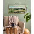 thumbnail image 4 of Drsoum Vintage Landscape Wall Art Rustic Countryside Meadow Farmhouse Decor Retro Grassland Painting for Kitchen Bedroom Living Room Bathroom 8x16in Natural Framed, 4 of 6