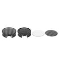 thumbnail image 4 of Unique Bargains 2pcs 62mm 4 Lugs Car Wheel Hub Caps Universal Black with Carbon Fiber, 4 of 4