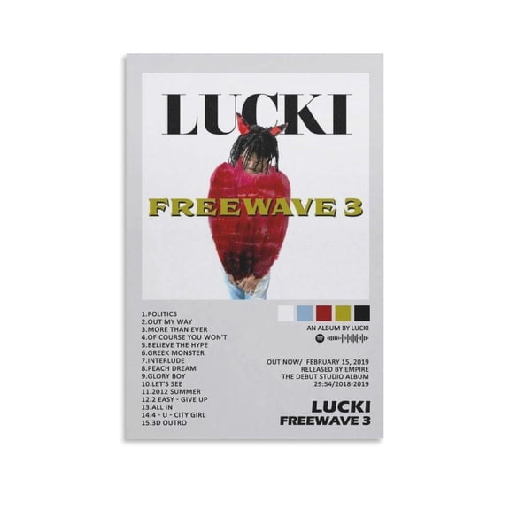 Lucki Freewave 3 2 Canvas Poster Wall Decorative Art Painting Living Room Bedroom Decoration Gift