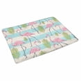 thumbnail image 2 of MKHERT Cute Flamingos Birds and Palm Leaves on Stripes Doormat Rug Home Decor Floor Mat Bath Mat 30x18 inch, 2 of 3