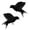 2Pcs, variant on Realistic Black Feathered Crows, Halloween Decoration Props for Yard Garden, Flying Crow Ornaments for Indoor Outdoor Horror Atmosphere