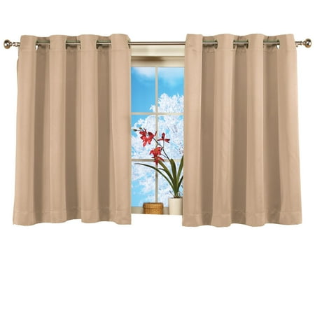 Short Blackout Window Curtain Panel Energy Efficient Noise