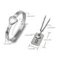 thumbnail image 3 of Valentine's Necklace and Bracelet Set Lock & Key Matching Jewelry Set for Couple, 3 of 10