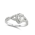 thumbnail image 4 of White CZ Pear Teardrop Infinity Knot Ring .925 Sterling Silver Band Jewelry Female Size 4, 4 of 4
