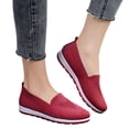 thumbnail image 3 of NOKIO Orthopedic Walking Shoes for Women, Women's Woven Breathable Soft Sole Shoes, Slip-On Light Air Cushion Mesh Up Stretch Platform Orthopedic Sneakers for Arch Support, 3 of 8