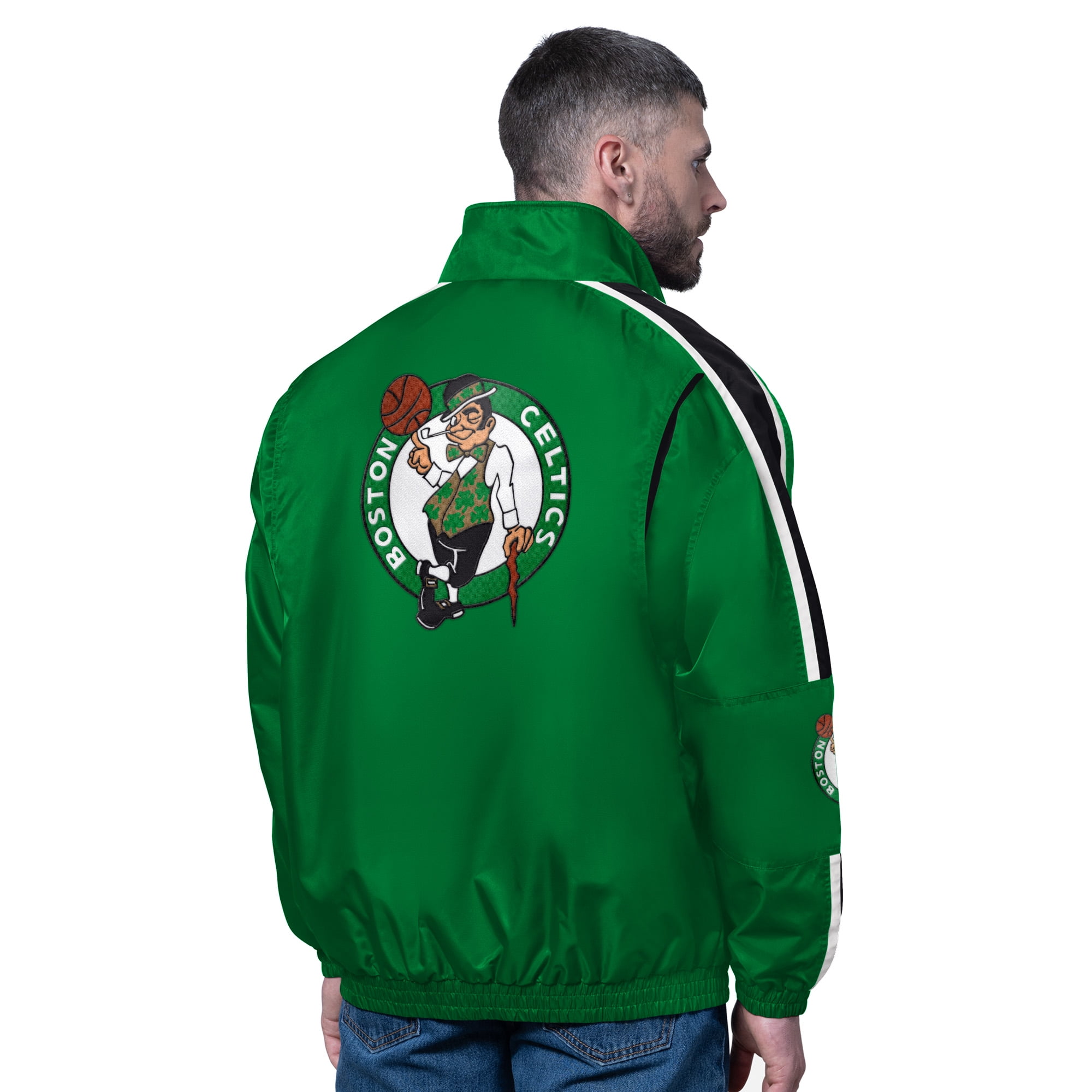 Men's Starter Green Boston Celtics Freestyle Lightweight Full-Zip