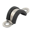 thumbnail image 3 of 5Pcs 16mm Dia Rubber Lined U Shaped Stainless Steel Hose Pipe Clips Clamp Cable, 3 of 4