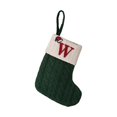 thumbnail image 2 of Riforla Christmas Decorations: Green Letter Knit Stocking with Embroidered Yarn Detailing Christmas Stocking Gift Bag Hangs Home Decor W, 2 of 3