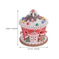 thumbnail image 2 of OUNONA Lighted Resin Gingerbread House with LED Glow for Festive Holiday Decoration, 2 of 7