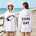 thumbnail image 5 of GILIGEGE Football Hoodies For Women,Game Day Sweatshirts,Plus Size Hooded Pullover With Pockets,Heart Graphic,Fall Fashion 2026 Fleece Sweaters,Long Sleeve Crewneck Casual Fall Tops White 5XL, 5 of 8