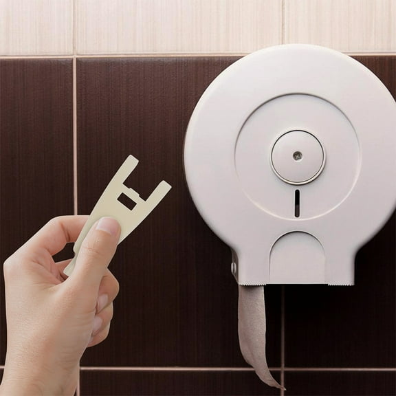 NICEXMAS Paper Towel Dispenser Key White 2Pcs 2.5X0.9X0.2In Usage