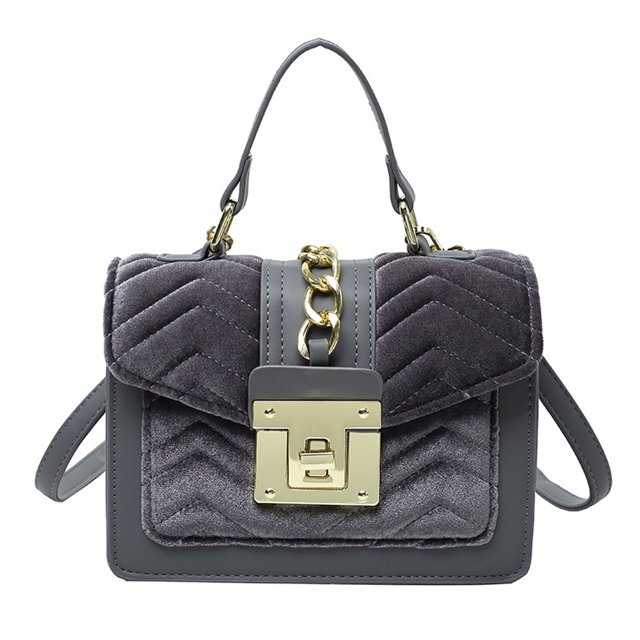 Lojalitet Bolso de pana para mujer con cierre, bolso pequeño, bolso bandolera de PU es adecuado para los desplazamientos diarios.