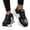 Black, variant on Sneakers for Women Genuine Leather Suede Patchwork Casual Lace Up Non-Slip Walking Shoes Comfortable Tennis Running Shoes Womens Fashion Sneakers