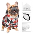 thumbnail image 3 of Balery Red and black argyle Sudadera con Capucha para Perros Pequeños – Ropa para Mascotas, Disfraz para Perros y Gatos, Ideal para Fiestas y Cosplay-X-Small, 3 of 7