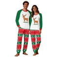 thumbnail image 2 of successthop Christmas Pajamas Couples Plus Size Deer Long Sleeve Crewneck Pullover Top and Pant Nightwear with Pockets, 2 of 5