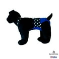 thumbnail image 5 of Barkertime Black Polka Dot on Blue Dog Diaper Overall, 5 of 6