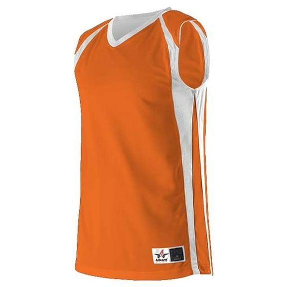 Alleson Athletic - Women's Reversible Basketball Jersey - Color - Orange/ White - Size - L