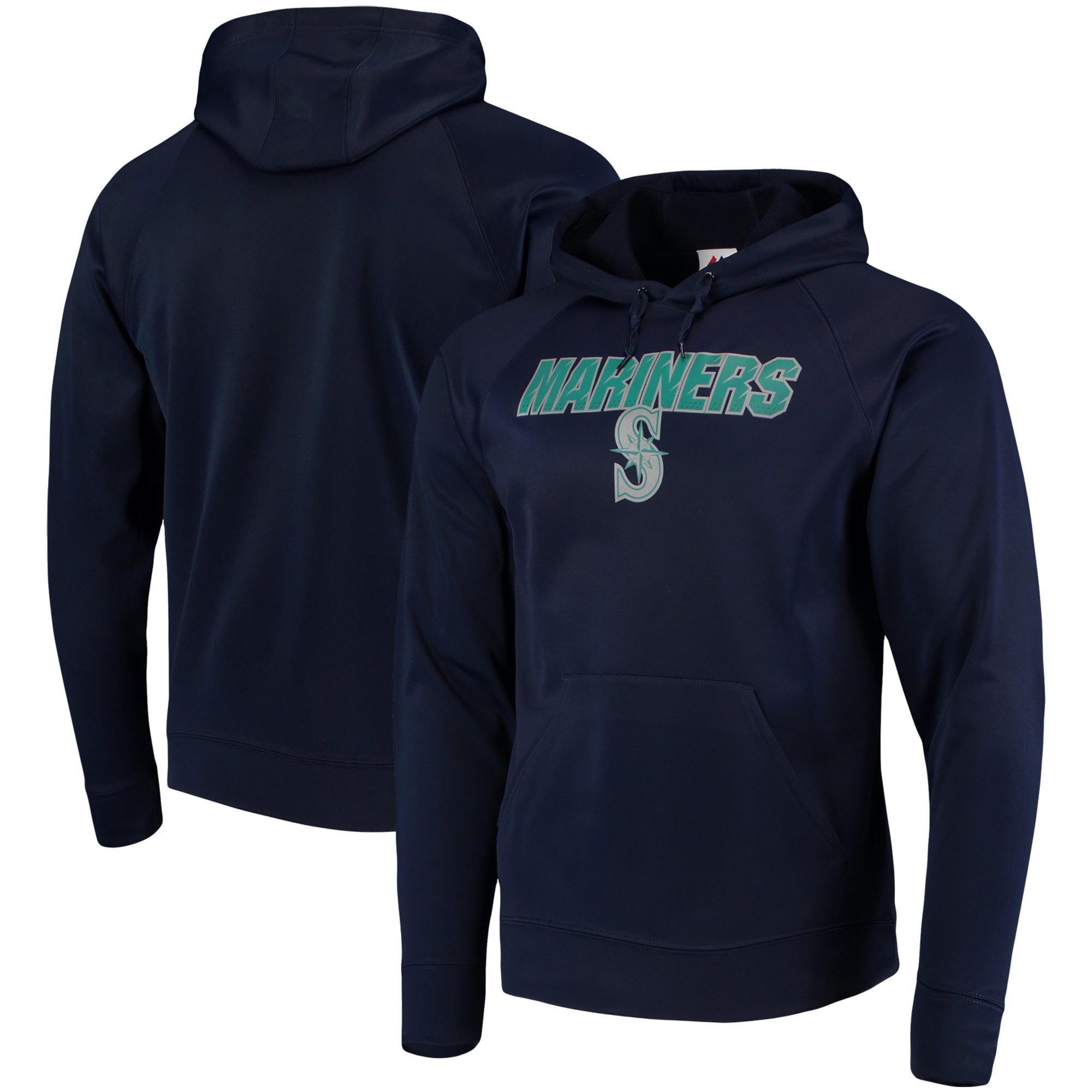 Seattle Mariners Majestic Synthetic Fleece Pullover Hoodie - Navy ...