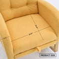 thumbnail image 3 of Noble House Byana Upholstered Accent Rocking Chair with Footrest, Rubber Wood High-Back Rocker Lounge Chair, Yellow, 3 of 11