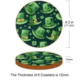 thumbnail image 3 of Saint Patrick's Day Microfiber Leather Round Coasters (6PCS) - 11x11 cm/4.3x4.3 in Set for Drinks,and Durable Beverage Coasters with Holder - Your Table Surface and Enhance Décor, 3 of 6
