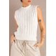 thumbnail image 3 of ABPHQTO Chaleco tipo suéter tejido con cuello alto para mujer, 3 of 5