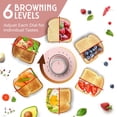 thumbnail image 5 of Mueller Retro Toaster 4 Slice with Extra Wide Slots Bagel, Defrost, Reheat, Cancel Function, 6 Browning Levels, Dual Independent Control Panel, Removable Crumb Tray and High Lift Lever, Pink, 5 of 5