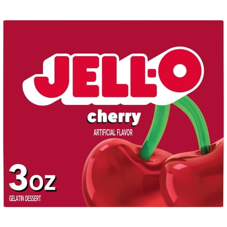 Jell-O Cherry Gelatin Dessert Mix, 3 oz Box