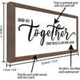 thumbnail image 2 of And So Together They Built a Life They Loved Art Sign Solid Wood Bedroom Sign with Arylic Layer 13x7 Inch Large Hangable Wooden Frame for Home Room Decor, 2 of 7