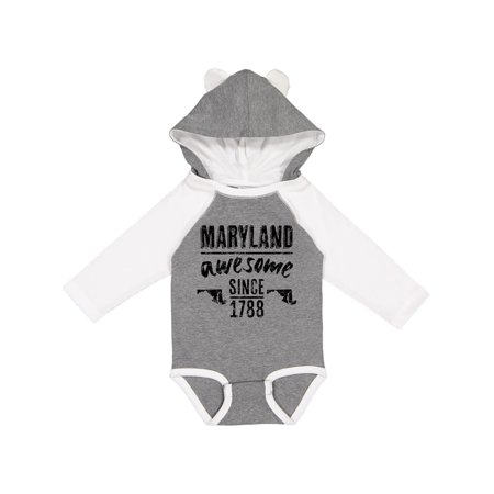 

Inktastic Maryland Awesome Since 1788 Gift Baby Boy or Baby Girl Long Sleeve Bodysuit