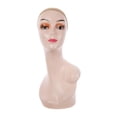 thumbnail image 1 of HILABEE Female Bald Mannequin Head 19inch Stable Base Manikin Display Model for Hats Orange with Shoulder, 1 of 8