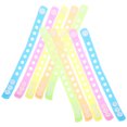 thumbnail image 1 of WEUVEB 10Pcs Glow Bracelets Assorted Colors Lightweight PVC Wristbands for Party Supplies, 1 of 5