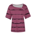 thumbnail image 3 of Usted Es Más Que una Camisa de Puntuación de Prueba, de Moda Casual Impreso Botón de Manga Corta Cuello en V para las Mujeres, 3 of 4