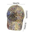 thumbnail image 3 of Glitter Sequin Baseball Cap for Women, Bling Rhinestone Sparkle Mesh Back Adjustable Ponytail Hat for Outdoor Sports, 3 of 6