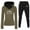 Khaki, variant on MKLEKYY Womens Fall Clothing Trendy 2024 Women's Hoodie Tracksuit with Heartbeat Print Sweatshirt and Long Pants Set Pantalon Habille