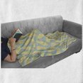 thumbnail image 6 of Leaves Soft Flannel Fleece Throw Blanket, Banana Petals Floral Greenery Vegetation Linear Seasonal Doodle, Cozy Plush for Indoor and Outdoor Use, 50" x 60", Mint Green Peach, by Ambesonne, 6 of 6