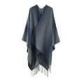 thumbnail image 1 of Women's Fashion Cloak Shawl Cardigan Wrap Solid Color Blocking Windproof Warm Stole for Autumn Spring Winter, 1 of 2
