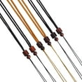thumbnail image 1 of 1 caja de 24 unidades, 3 estilos, collar de hilo, cadena, cuerda de hilo, poliéster, naranja oscuro, negro, joyería, pulsera, cordón de hilo, cadenas de cable con cuentas de madera, 1 of 9