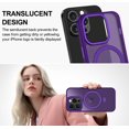 thumbnail image 5 of CASEFIV for iPhone 13 Pro Max Case,with Magnetic Invisible Stand [Military Drop Protection] [Compatible with MagSafe] [2 Screen Protector+2 Lens Protector] Shockproof Slim Anti-Slip Case,Deep Purple, 5 of 8