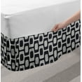 thumbnail image 2 of Abstract Bed Skirt, Modern White and Black Wave Pavement Pattern Fractal Looking Mosaic, Elastic Bedskirt Dust Ruffle Wrap Around for Bedding Decor, 4 Sizes, Black Pale Grey White, by Ambesonne, 2 of 2