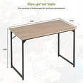 thumbnail image 3 of | 39 Inch Computer Desk | Nature | Office Desk with Metal Frame, Adjustable Feet | Water-Resistant, Scratchproof Surface | Sturdy Writing Table for Home Office or Study | Pack of 1, 3 of 5