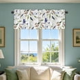 thumbnail image 5 of CoreLiving Watercolor Wisteria Kitchen Valances Window Treatment Light Filtering Short Curtains for Small Windows Elegant Purple Floral Print 1 Panel, 5 of 6