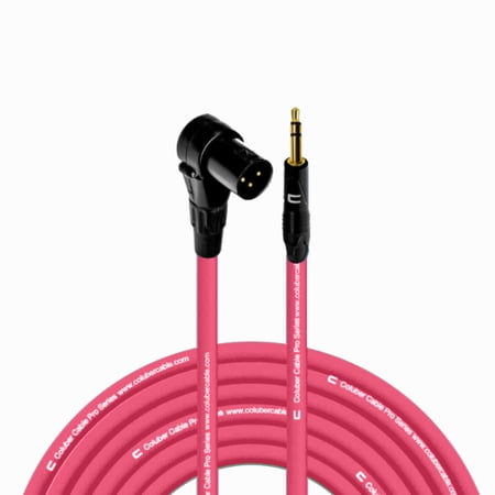 Columber Cable - Right Angle 3-Pin XLR Male to 3.5 TRS Male 3-Pin Connector
