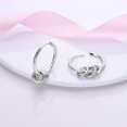 thumbnail image 2 of 925 Sterling Silver Hoop Earrings Heart Hoop Earings For Women U Shaped Hoop Earrings Colorful Cubic Zirconia Large Big Hoops Various Hypoallergenic Hoop Earrings[Z8260], 2 of 2